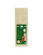 Grand griffoir mural d'angle beige en sisal avec herbe-aux-chats