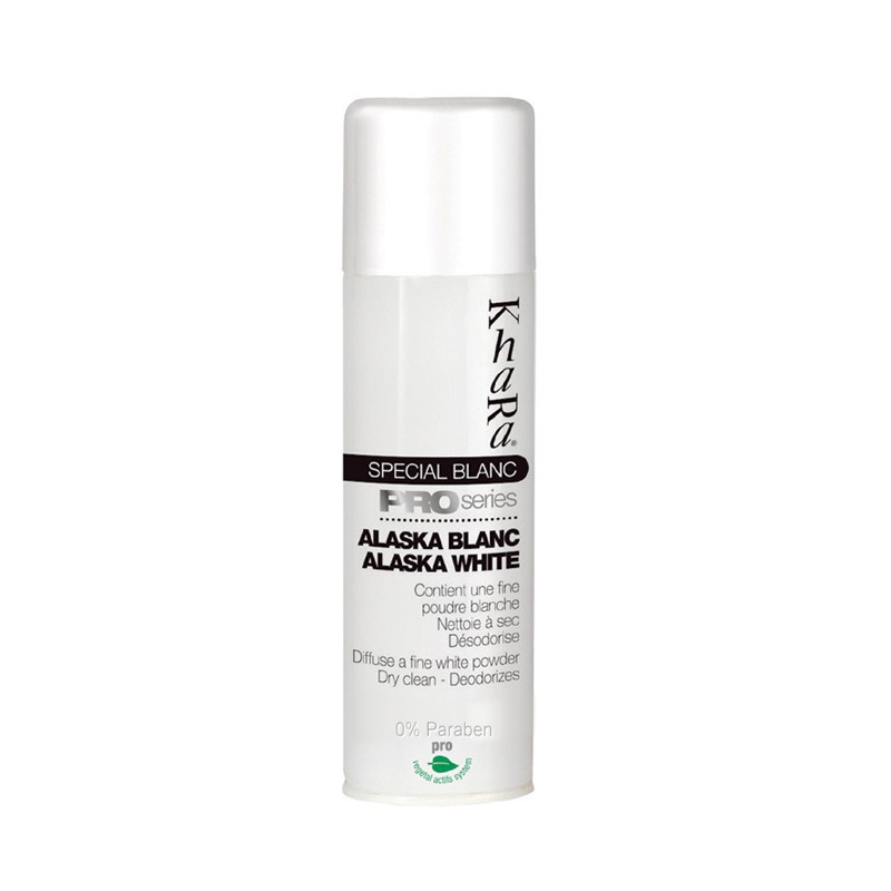 Shampoing sec Alaska sans rinçage KHARA | Chien et chat | Spray blancheur