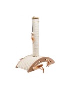 Griffoir en sisal pour faire les griffes de votre chat avec jouet en plume