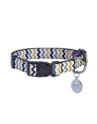 Collier pour chien en nylon et tissu ZIG ZAG| BOBBY