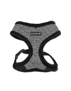 PUPPIA GASPAR | Harnais chien motif pied de poule avec fourrure