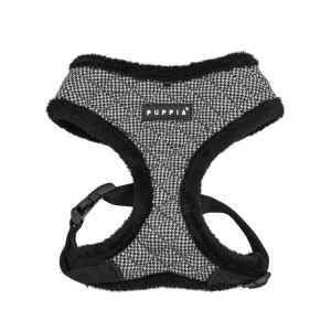 PUPPIA GASPAR | Harnais chien motif pied de poule avec fourrure