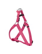 Harnais pour chien en nylon avec surpiqûres réfléchissantes | BOBBY SAFE Fushia