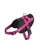 Harnais pour chien en nylon avec surpiqûres réfléchissantes EASY | Bobby Fushia