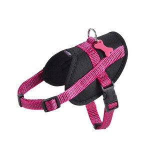 Harnais pour chien en nylon avec surpiqûres réfléchissantes EASY | Bobby Fushia