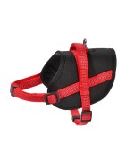 Harnais pour chien en nylon avec surpiqûres réfléchissantes EASY | BOBBY Rouge