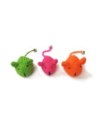 Jouet souris en laine avec grelot pour chat