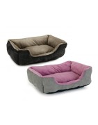 Corbeille rectangulaire bicolore pour chat et petit chien