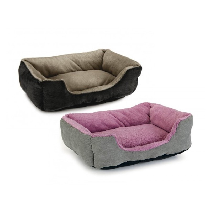 Corbeille rectangulaire bicolore pour chat et petit chien