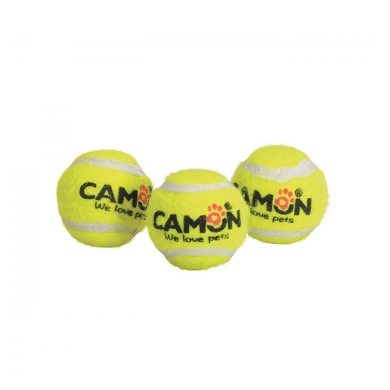 Lot de 3 balles de tennis avec bruiteur | Jouet pour chien | 3.7 cm