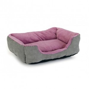 Corbeille rectangulaire bicolore pour chat et petit chien