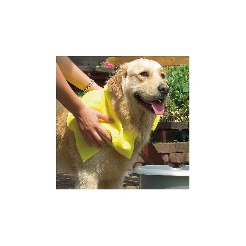Serviette hyper absorbante pour sécher rapidement le pelage de votre chien