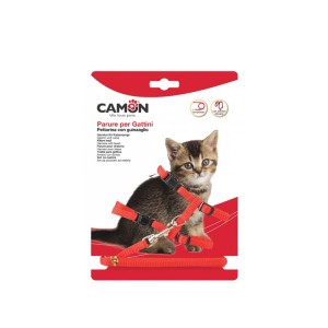 Harnais pour chaton réglable avec laisse en nylon et grelot