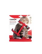 Harnais grand chat réglable et laisse nylon