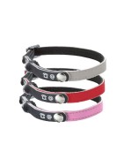 Collier cuir réfléchissant pour chat PORTE ADRESSE| BOBBY