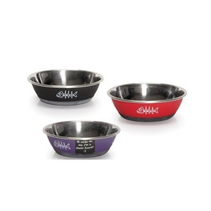 Gamelle chat inox personnalisable à la craie pour inscrire son prénom