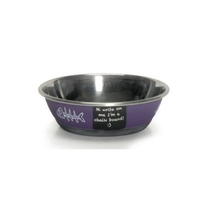 Gamelle chat inox personnalisable à la craie pour inscrire son prénom
