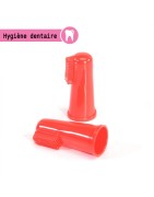 Set de 2 brosses à dents à mettre au bout des doigts pour l’hygiène dentaire de votre chien ou chat