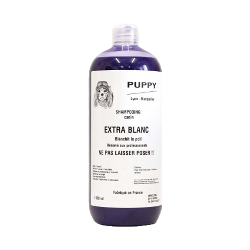 Shampoing pour chien à poils blancs et clairs, ravive la couleur | Puppy