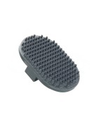 Brosse ovale en caoutchouc pour éliminer les poils morts et masser  votre chien ou votre chat