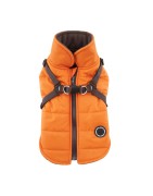 Manteau pour chien Puppia Mountaineer | Orange avec harnais intégré