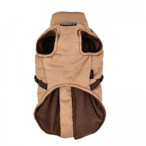 Manteau pour chien Puppia Mountaineer | Beige avec harnais intégré