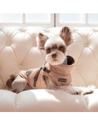 Manteau pour chien Puppia Mountaineer | Beige avec harnais intégré