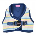 Pinkaholic MAIRE | Harnais veste chien rayé | BLEU : Taille:S. Cou 21 cm, Poitrail 31 cm