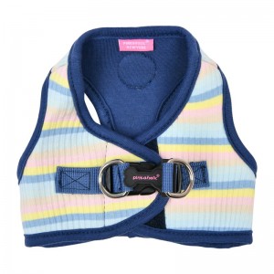 Pinkaholic MAIRE | Harnais veste chien rayé | BLEU
