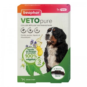 Collier répulsif anti-parasitaire pour chiot et chien VETOPURE | Beaphar