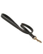 Laisse en cuir doublé avec surpiqûres pour chien | BOBBY Classic