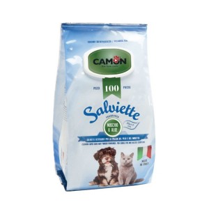 Sachet de 100 lingettes nettoyantes pour nettoyer rapidement votre chien ou votre chat