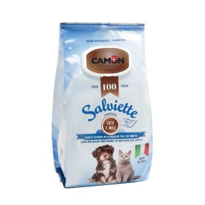 Sachet de 100 lingettes nettoyantes pour nettoyer rapidement votre chien ou votre chat