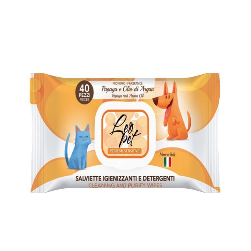 Sachet de 100 lingettes nettoyantes pour nettoyer rapidement votre chien ou votre chat