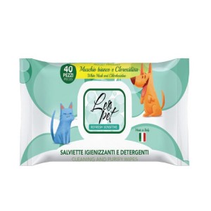 Sachet de 100 lingettes nettoyantes pour nettoyer rapidement votre chien ou votre chat