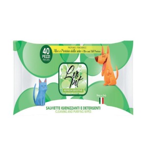 Sachet de 100 lingettes nettoyantes pour nettoyer rapidement votre chien ou votre chat