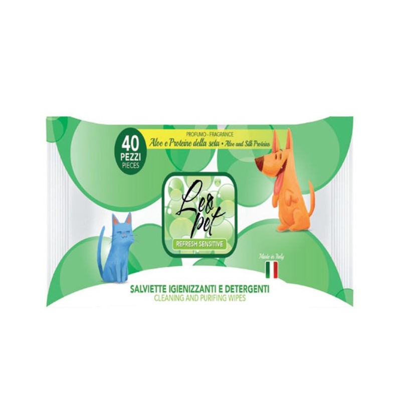 Sachet de 100 lingettes nettoyantes pour nettoyer rapidement votre chien ou votre chat