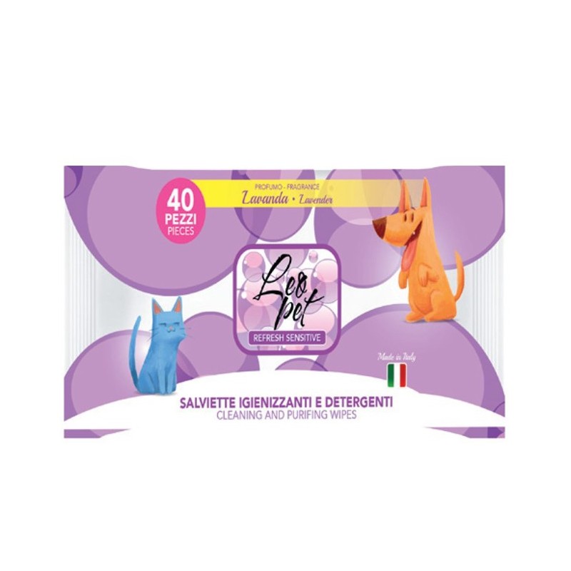 Sachet de 100 lingettes nettoyantes pour nettoyer rapidement votre chien ou votre chat