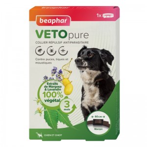Collier répulsif anti-parasitaire pour chiot et chien VETOPURE | Beaphar