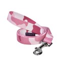 Laisse pour chien en nylon camouflage rose| BOBBY : Taille:M