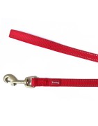 Laisse pour chien en nylon avec surpiqûres réfléchissantes