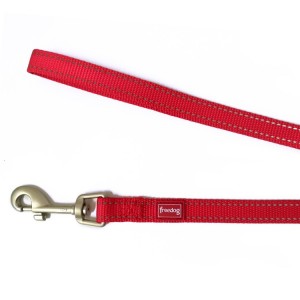 Laisse pour chien en nylon avec surpiqûres réfléchissantes