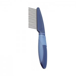 Peigne dents tournantes très fines à larges avec manche plastique ergonomique