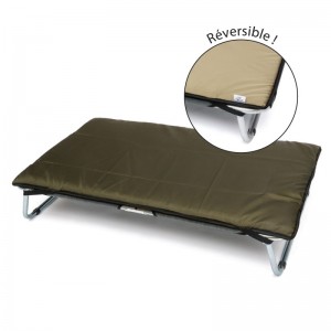Coussin imperméable réversible pour lit pliant | Beige/Kaki