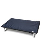 Coussin imperméable réversible pour lit pliant | Bleu/Gris