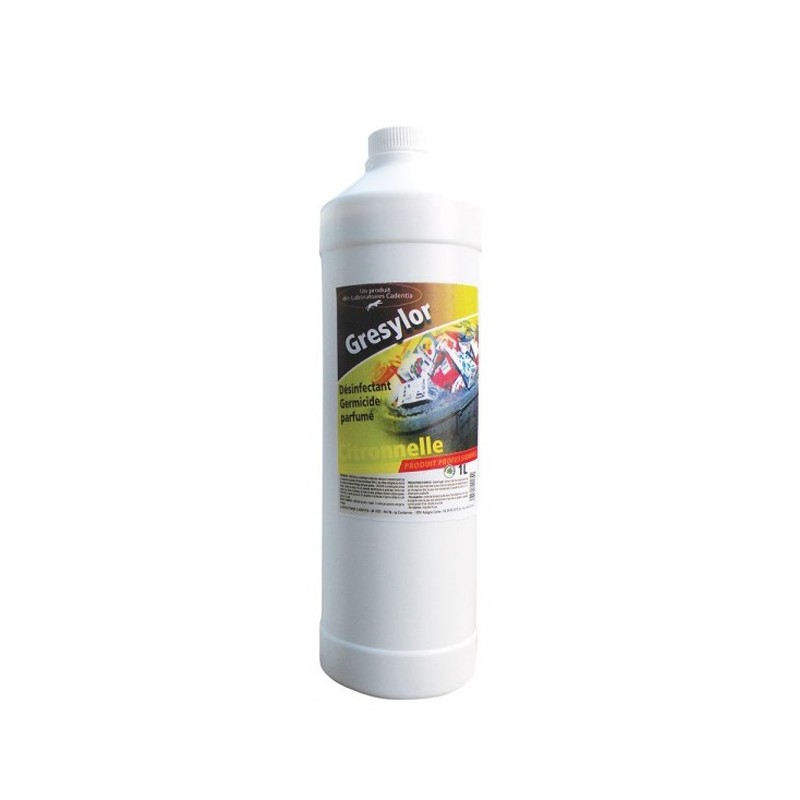 Désinfectant germicide parfumé Gresylor désinfecte et désodorise toutes les surfaces. 1 L.
