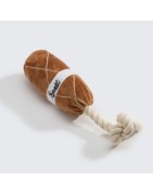 Jouet peluche saucisson + corde | BANDIT