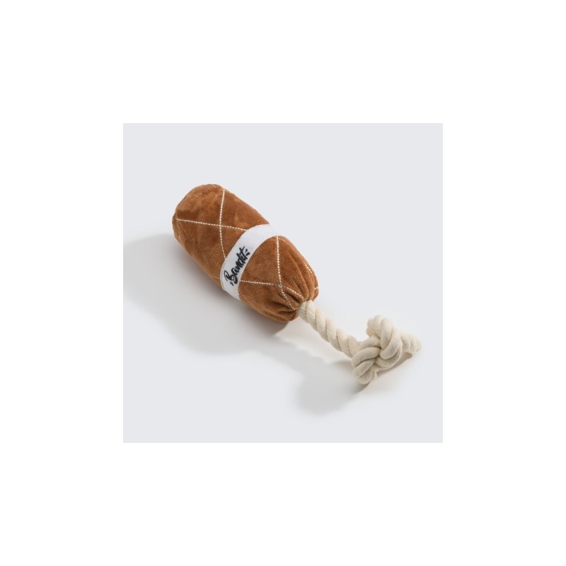 Jouet peluche saucisson + corde | BANDIT
