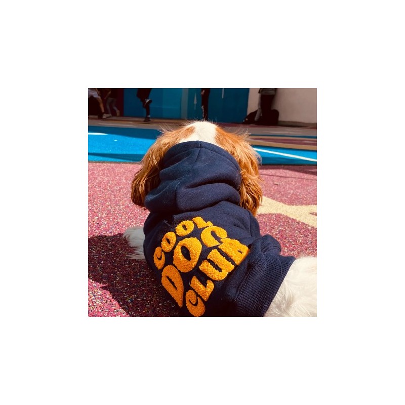 Sweat à capuche "COOL DOG CLUB" Bleu marine | BANDIT