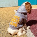 Sweat à capuche "COOL DOG CLUB" Gris | BANDIT : Couleur:Gris clair, Taille:S - Dos : 32 cm